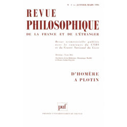 ISBN Revue philosophique 1996, t. 121 (1) livre philosophie Français