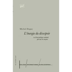 ISBN L'énergie du désespoir ou d'une poétique continuée par tous les moyens livre Littérature Français