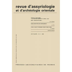 ISBN Rev. d'assyrio. et d'archéo. orient. 1998, vol. 92 (2) livre histoire Français