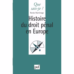 ISBN histoire du droit pénal en Europe, politique, Français, 128 pages