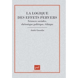 ISBN La logique des effets pervers livre Education Français