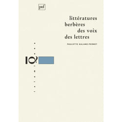 ISBN Littératures berbères, des voix, des lettres livre Littérature Français
