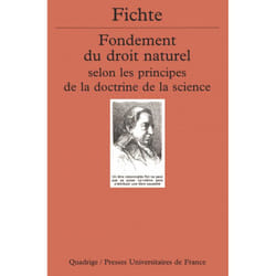 ISBN Fondement du droit naturel selon les principes de la doctrine de la science livre philosophie Français