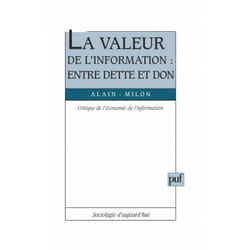 ISBN La Valeur de l'information : entre dette et don livre Education Français