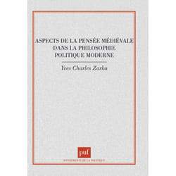 ISBN Aspects de la pensée médiévale dans la philosophie politique moderne
