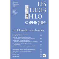 ISBN études philosophiques 1999, n° 4 livre philosophie Français