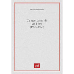 ISBN Ce que Lacan dit de l'être livre philosophie Français