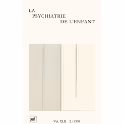 ISBN psychiatrie de l'enfant 1999, vol. 42 (2), Psychologie, Français, 320 pages