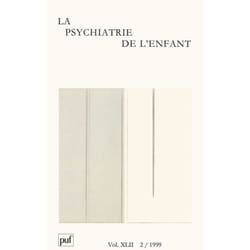 ISBN psychiatrie de l'enfant 1999, vol. 42 (2) livre Psychologie Français
