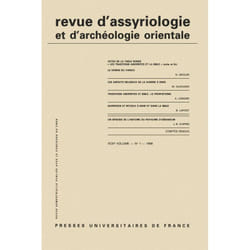 ISBN Rev. d'assyrio. et d'archéo. orient. 1999, vol. 93 (1) livre histoire Français