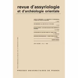 ISBN Rev. d'assyrio. et d'archéo. orient. 1999, vol. 93 (2), histoire, Français, 96 pages