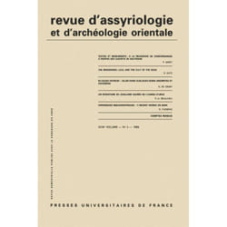 ISBN Rev. d'assyrio. et d'archéo. orient. 1999, vol. 93 (2) livre histoire Français