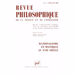 ISBN Revue philosophique 2000, t. 125 (2), philosophie, Français, 160 pages
