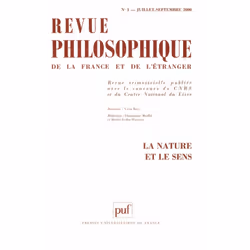 ISBN Revue philosophique 2000, t. 125 (3), philosophie, Français, 128 pages