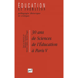 ISBN 30 ans de sciences de l'éducation à paris V livre Education Français