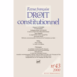 ISBN RFDC 2000, n° 43, Loi, Français, 224 pages