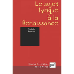 ISBN Le sujet lyrique à la renaissance livre Littérature Français
