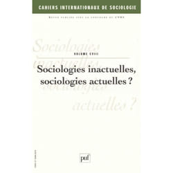 ISBN Cahiers intern. de sociologie 2000, vol. 108 livre Education Français