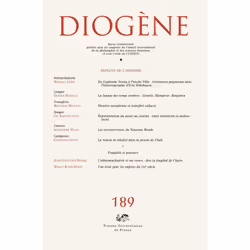 ISBN Diogène 2000, n° 189, philosophie, Français, 144 pages
