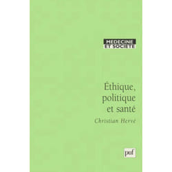 ISBN Éthique, politique et santé livre Littérature scientifique Français
