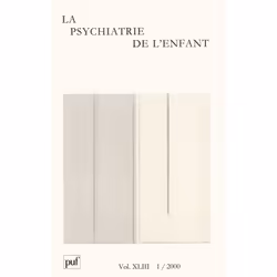 ISBN psychiatrie de l'enfant 2000, vol. 43 (1), Psychologie, Français, 352 pages