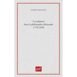 ISBN Le judaïsme dans la philosophie allemande, 1770-1850