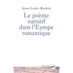 ISBN Le poème narratif dans l'Europe romantique livre Littérature Français