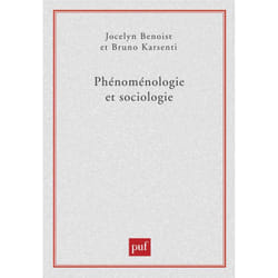 ISBN Phénoménologie et sociologie livre philosophie Français