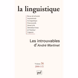 ISBN linguistique 2000, vol. 36 (1-2), Littérature, Français, 464 pages