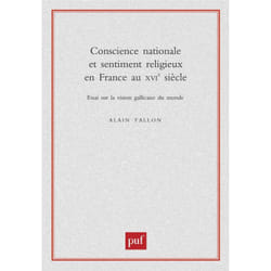 ISBN Conscience nationale et sentiment religieux en France au XVIe siècle livre histoire Français