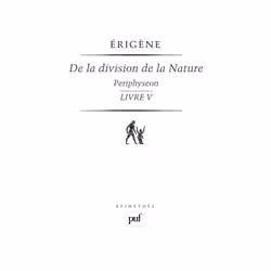 ISBN De la division de la Nature. Livre V, philosophie, Français, 256 pages