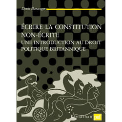 ISBN Écrire la Constitution non écrite livre Loi Français