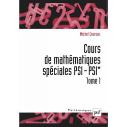 ISBN Cours de mathématiques spéciales PSI-PSI*. Tome 1 livre Littérature scientifique Français