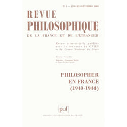 ISBN Revue philosophique 2002, t. 127 (3) livre philosophie Français