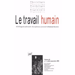 ISBN travail humain 2002, vol. 65 (3), Psychologie, Français, 96 pages