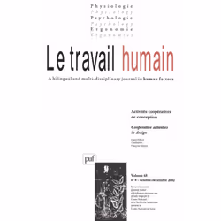 ISBN travail humain 2002, vol. 65 (4), Psychologie, Français, 104 pages