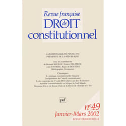 ISBN RFDC 2002, n° 49 livre Loi Français