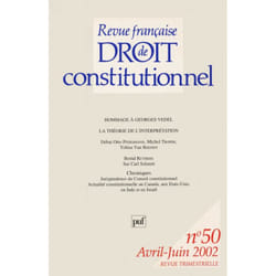 ISBN RFDC 2002, n° 50 livre Loi Français