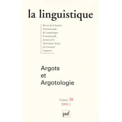 ISBN linguistique 2002, vol. 38 (1) livre Littérature Français