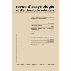 ISBN Rev. d'assyrio. et d'archéo. orient. 2000, vol. 94 (1), histoire, Français, 96 pages