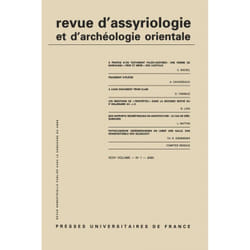 ISBN Rev. d'assyrio. et d'archéo. orient. 2000, vol. 94 (1) livre histoire Français