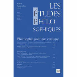 ISBN études philosophiques 2003, n° 3, philosophie, Français, 144 pages