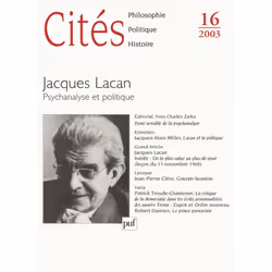 ISBN Cités 2003, n° 16, philosophie, Français, 192 pages