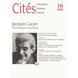 ISBN Cités 2003, n° 16 livre philosophie Français