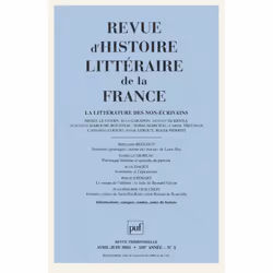 ISBN RHLF 2003, n° 2, Littérature, Français, 256 pages