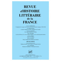 ISBN RHLF 2003, n° 4 livre Littérature Français
