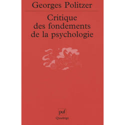 ISBN Critique des fondements de la psychologie