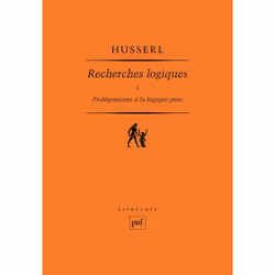 ISBN Recherches Logiques T.1; Prolegomenes A La Logique Pure, philosophie, Français, Livre broché