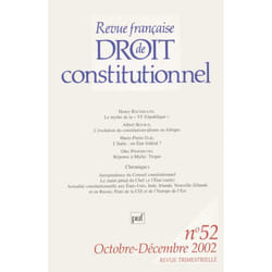 ISBN RFDC 2002, n° 52 livre Loi Français