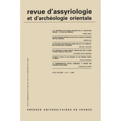 ISBN Rev. d'assyrio. et d'archéo. orient. 2002, vol. 96 (2) livre histoire Français